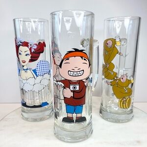 Vintage Ritzenhoff German Beer Steins Set of 3, Tall Glass Mugs, Man Cave, Gift